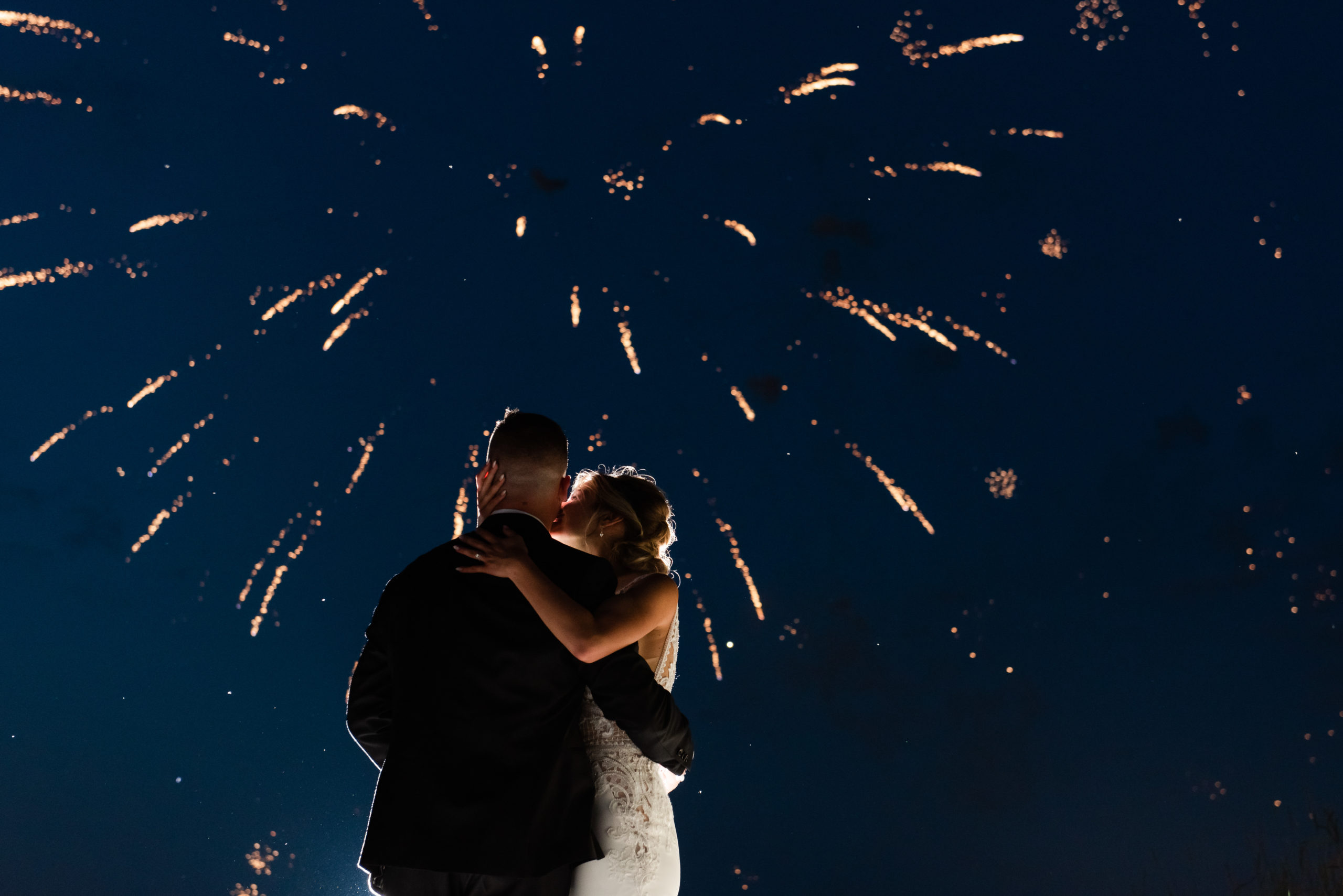 fireworks at a blue mountain wedding in collingwood ontario