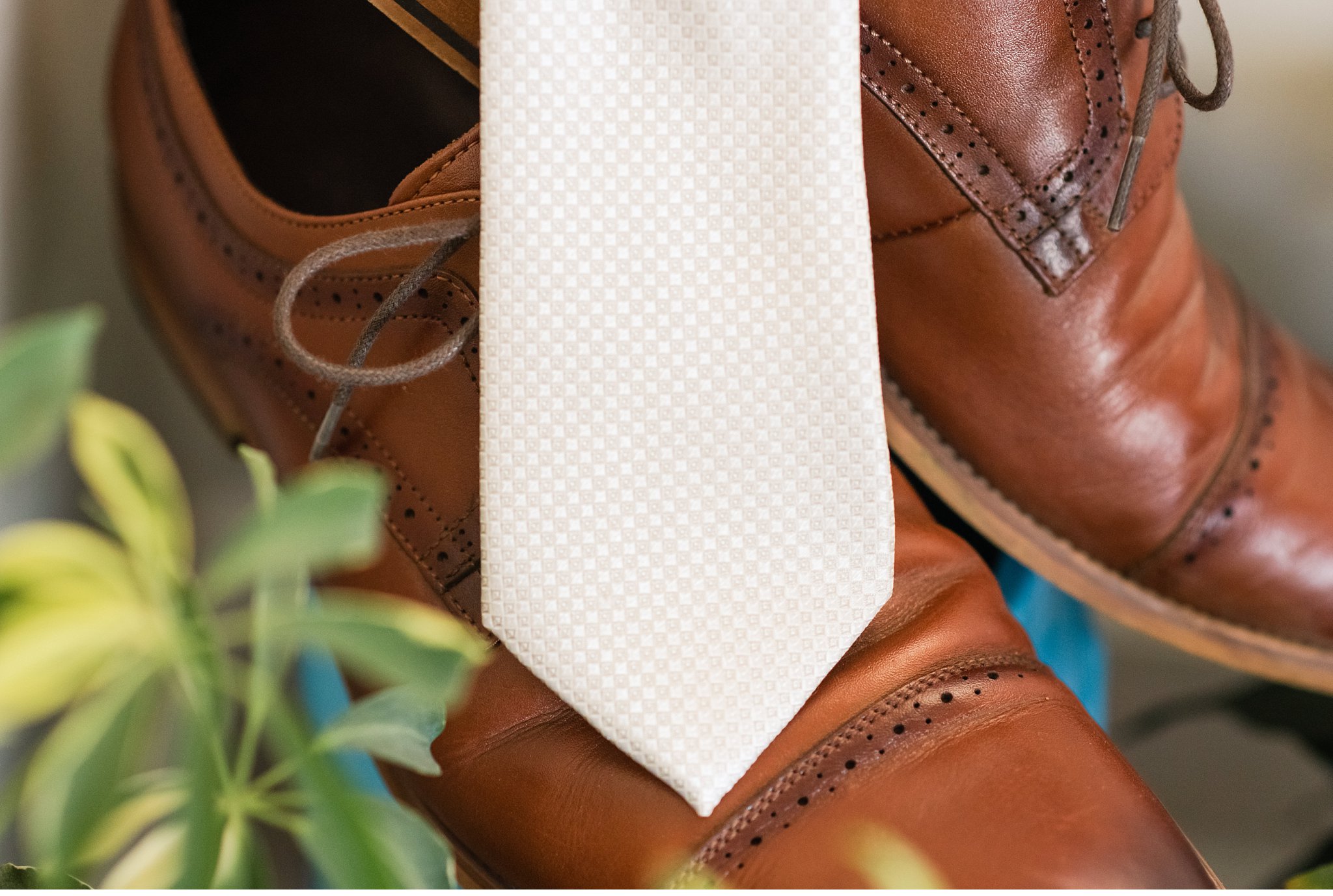 groom's shoes and tie at london ontario wedding