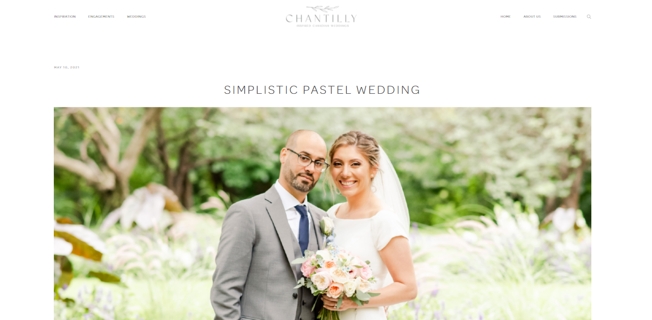 screengrab of a post on chantilly weddings by london ontario wedding photographer life is beautiful photography