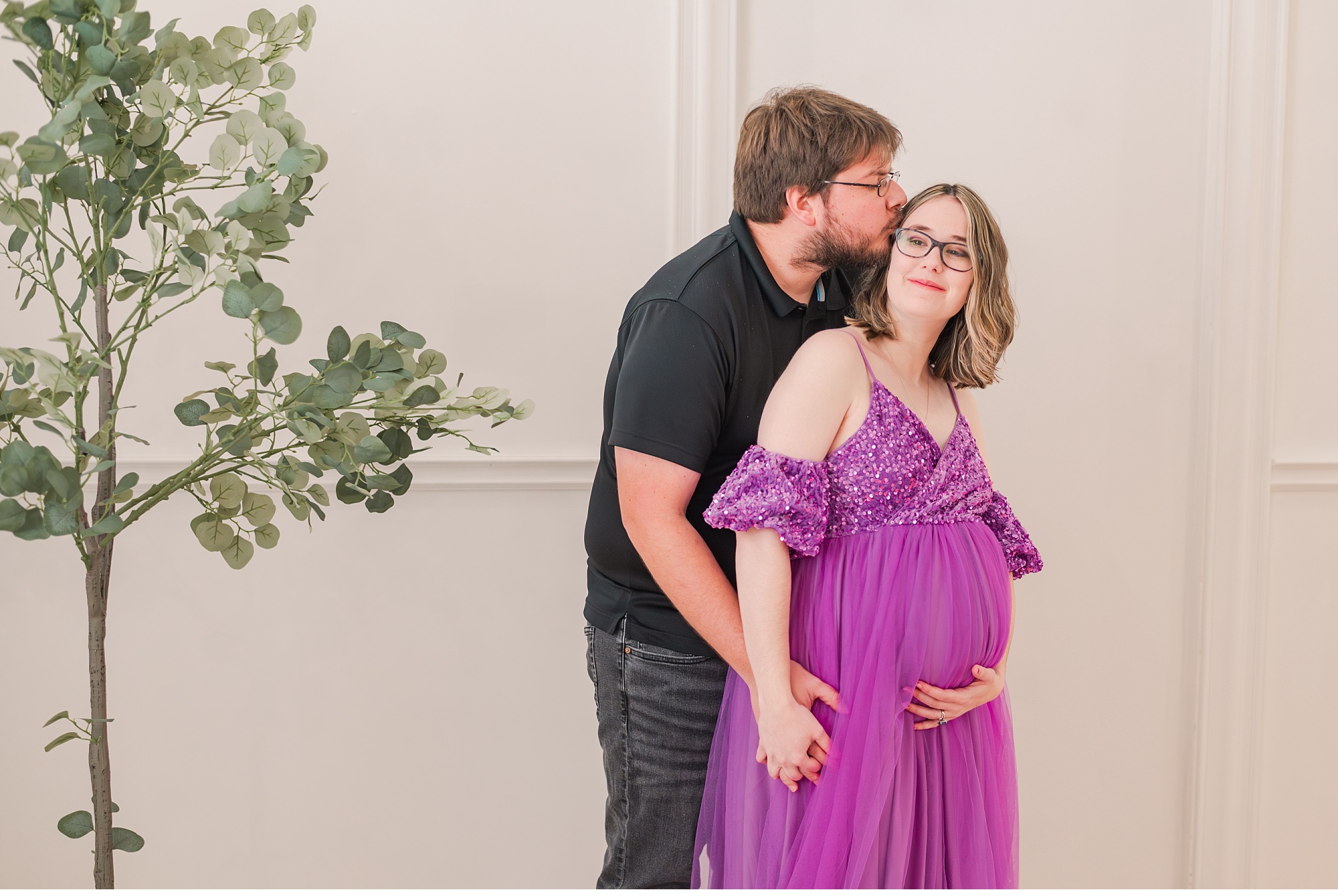 eric kisses victoria during their maternity session at soho haus by maternity photographer in toronto life is beautiful photography